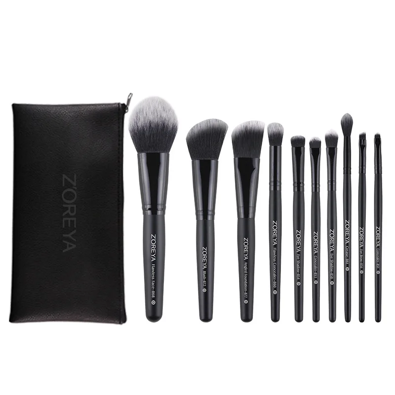

ZOREYA Make Up Brushes 10pcs Makeup Brush Set Powder Blush Foundation Eye Shadow Eyeliner Eyelash Blending Brush