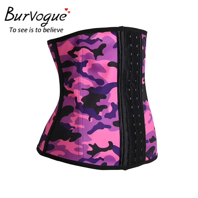 Black 3 Hook Latex Waist Cincher Belt