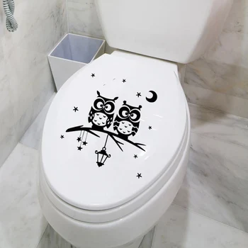 

Owl Moon Stars Branch Fashion Home Decor Wall Decal Toilet Sticker 6WS0082