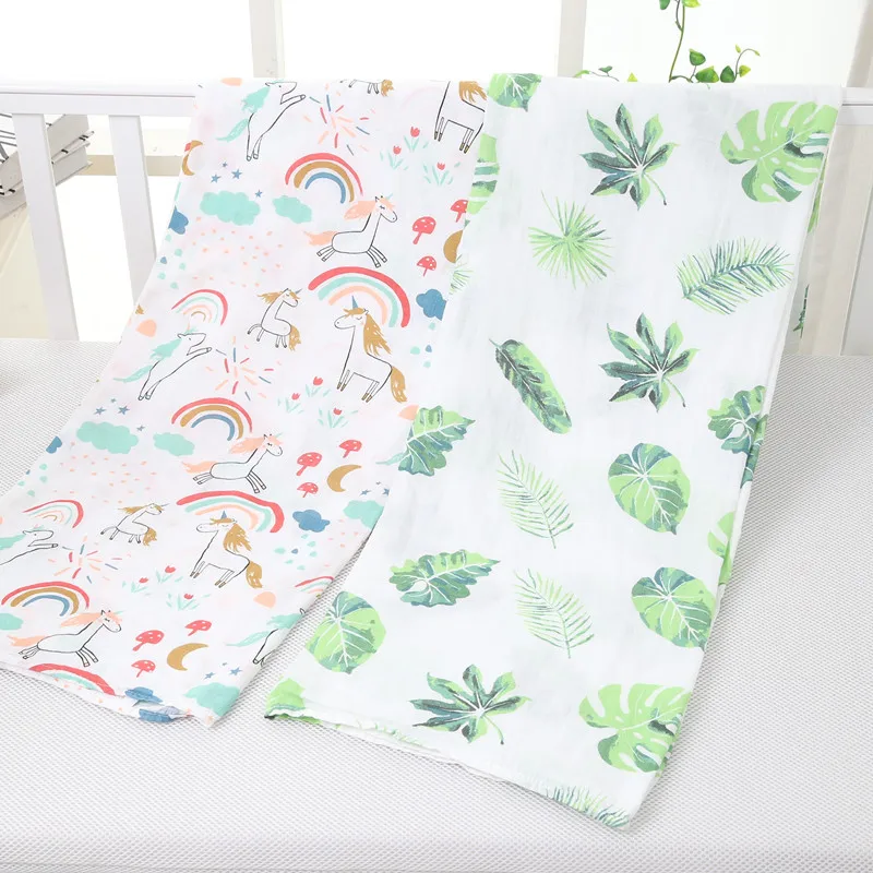 2018 Muslin blankets baby muslin blanket swaddle bamboo ...