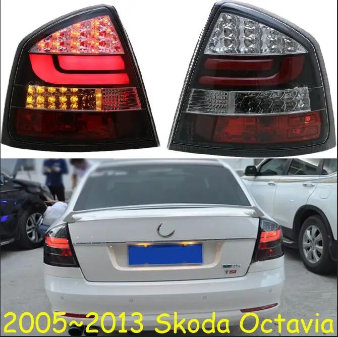 1 компл. Автомобильный Стайлинг для Skoda Octavia задний светильник s светодиодный 2009 2010 2011 2012 автомобильные аксессуары Octavia лампа yeti fabia Octavia задний светильник - Цвет: Model2 style red