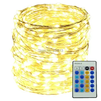 

24M 79FT 480LED Outdoor String Lights Starry Fairy Silver Lights with Remote Controller Christmas Wedding Party Holiday Lights