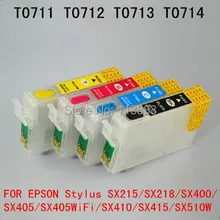 T0715 T0711 многоразового картридж для EPSON стилус SX600FW SX610FW BX600FW BX610FW офис B40W BX300F BX300FW BX310FN принтер