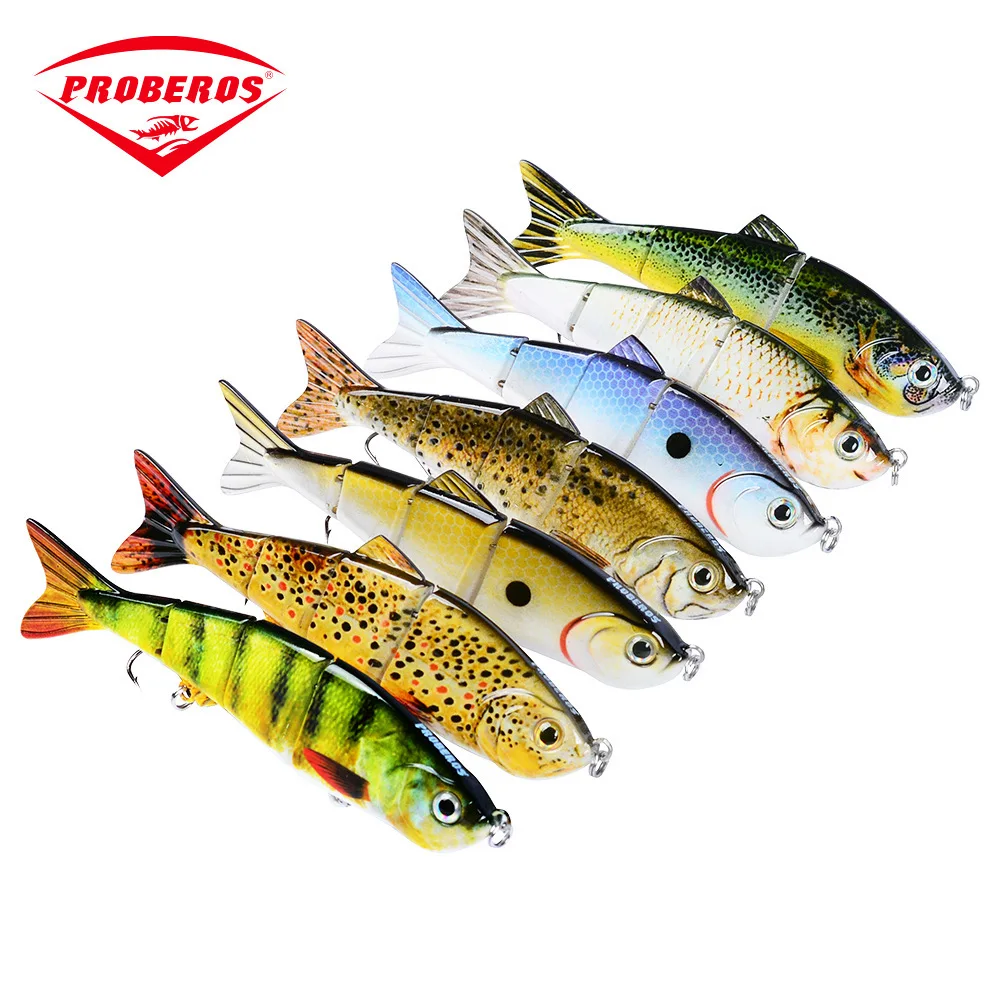 

4-segments Fishing Lure multi Jointed Hard Bait 120mm/17g Rattle Sound Reflective Wobbler Deep Swim Artificial SaltWater Bait