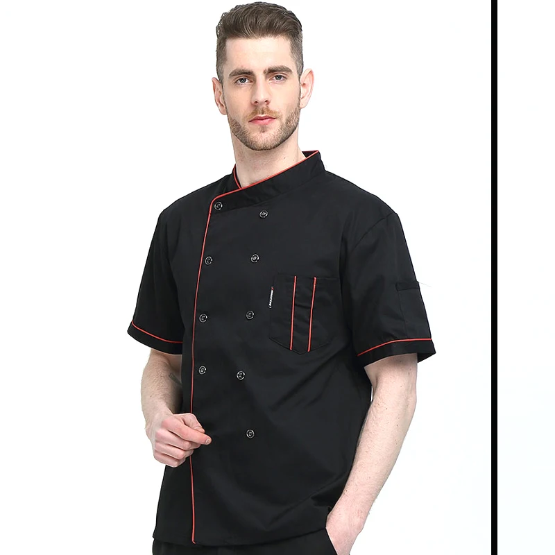 Куртка для шеф-повара с короткими рукавами унисекс, ресторант Cocina Trabajo Uniformes, пальто для суши, гостиничная форма