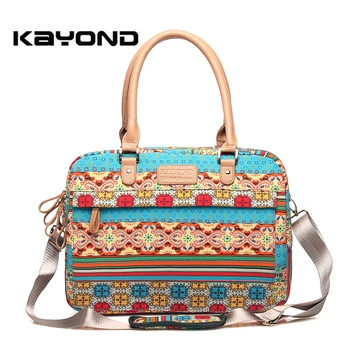 

Large Capacity 13 14 15 inch Laptop Messenger Bag Bohemian Ethnic Canvas Shockproof Computer Shoulder Bag for Macbook etc