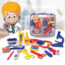 Puzzle Garden Kids Educational Pretend Play Doctor Toys Set Child Medical Kit Doctor Case Juguetes Nurse Roleplay Classic Toys