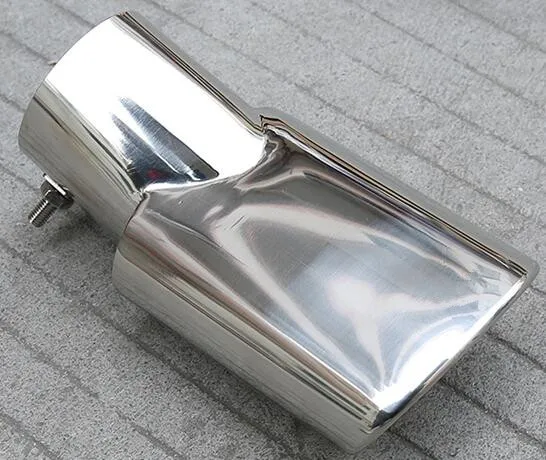 Автомобильный глушитель, наружный конец трубы, выхлопной наконечник для Toyota Highlander 2008 2009 2010 2011 2012 2013 - Цвет: silver
