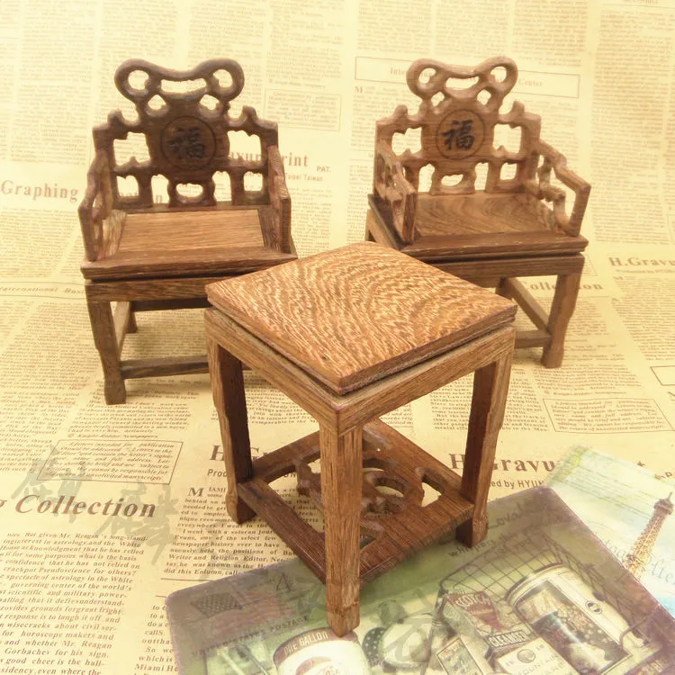 

Kylin rosewood crafts of Ming and Qing Dynasty classical furniture model of small micro miniature wooden chair a penalty ten