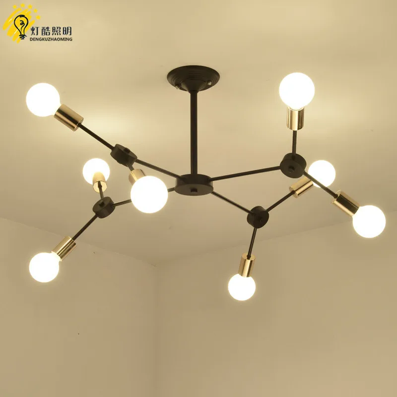 

Nordic ceiling chandelier industrial wind, American Iron lamps, living room, bedroom, restaurant, personal chandelier.