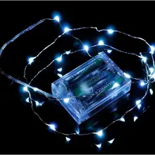 AA Батарея работает 33ft 10 м 100 LED Рождество Праздничная Свадебная вечеринка украшения festi LED Медный провод Строка сказочных огней Лампы для мотоциклов