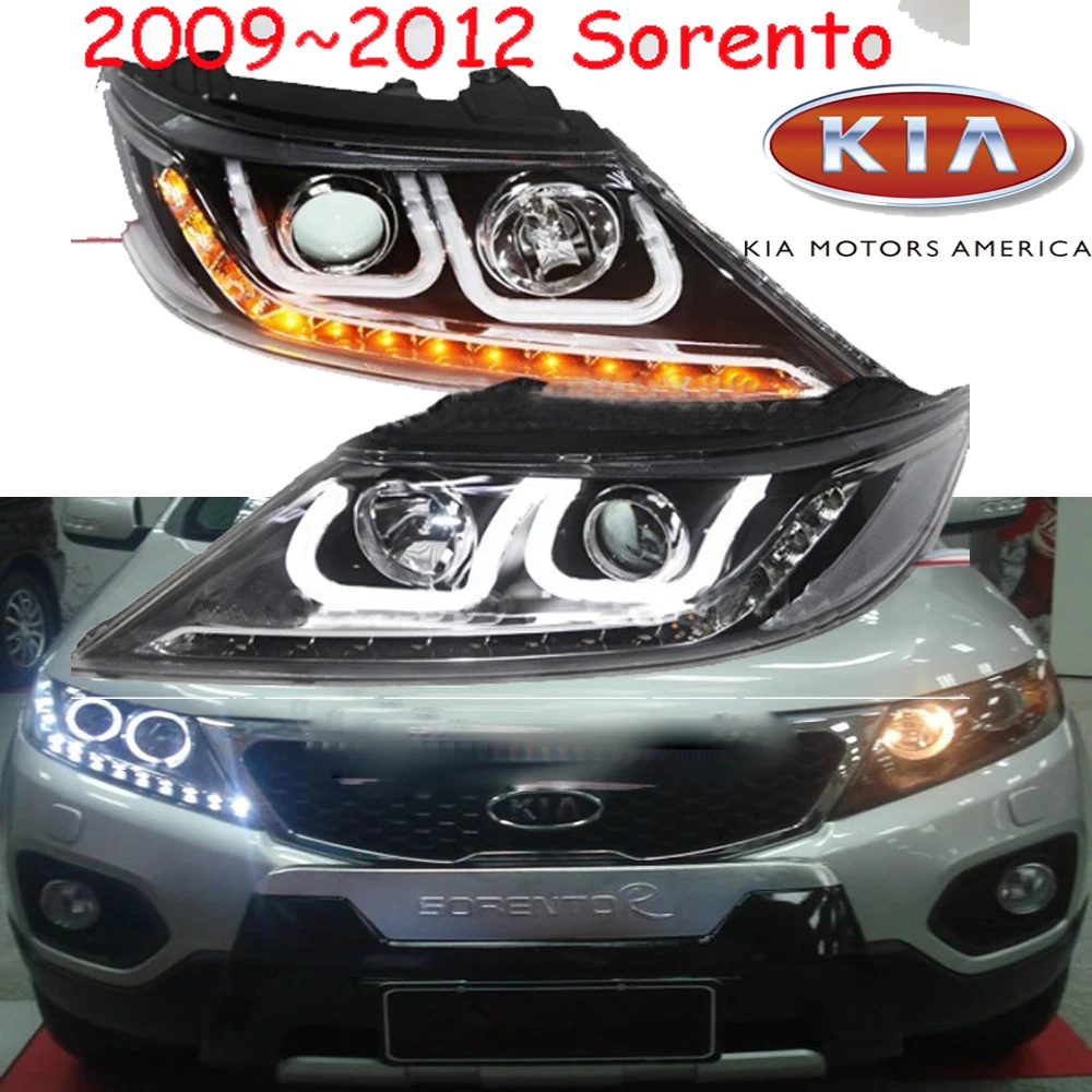 Куплю фары соренто. Kia Sorento 2012 ходовые огни. Led линзы Kia Sorento XM 2009-2012. Фары лед Соренто 2хм. Led фары Kia Sorento XM.