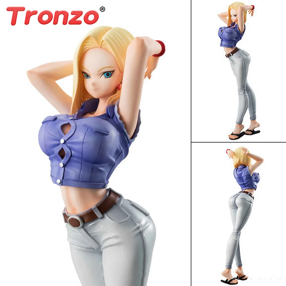 

Tronzo Action Figure 20cm Dragon Ball Sexy Android 18 Lazuli Figure PVC Sexy Girl Figure Collectible Model Toys