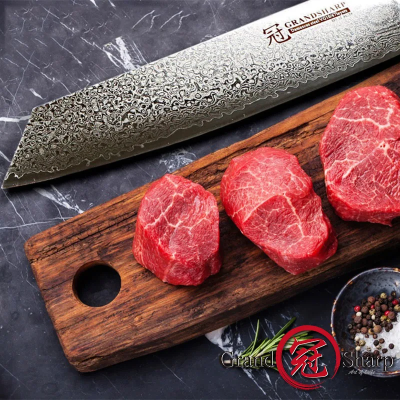 Grandsharp 8 Inch Kitchen Chef Knife Damascus Steel Japanese Kitchen Knives VG10 Japanese Stainless Steel Chef Knife Cooking Grandsharp 8 Inch Kitchen Chef Knife Damascus Steel Japanese Kitchen Knives VG10 Japanese Stainless Steel Chef Knife Cooking