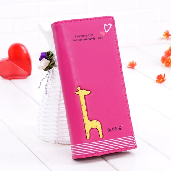 

Lady Purses PU Leather Women Wallets Handbags Clutch Coin Purse Lovely Deer Woman Wallet Cards Holder Moneybags Female Burse Bag