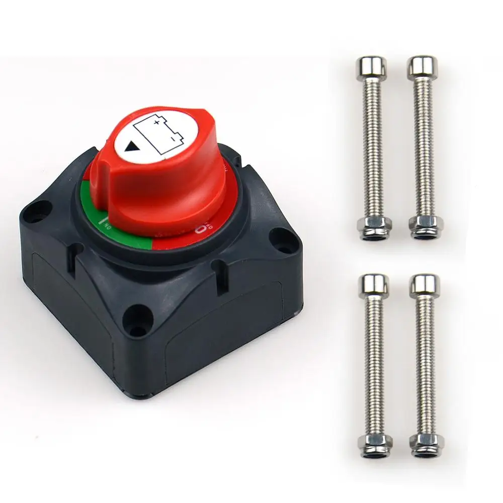 

12-60V Battery Power Cut Off Kill Switch Master Switch 3 Position Disconnect Isolator for Car/Vehicle/RV/Boat/Marine
