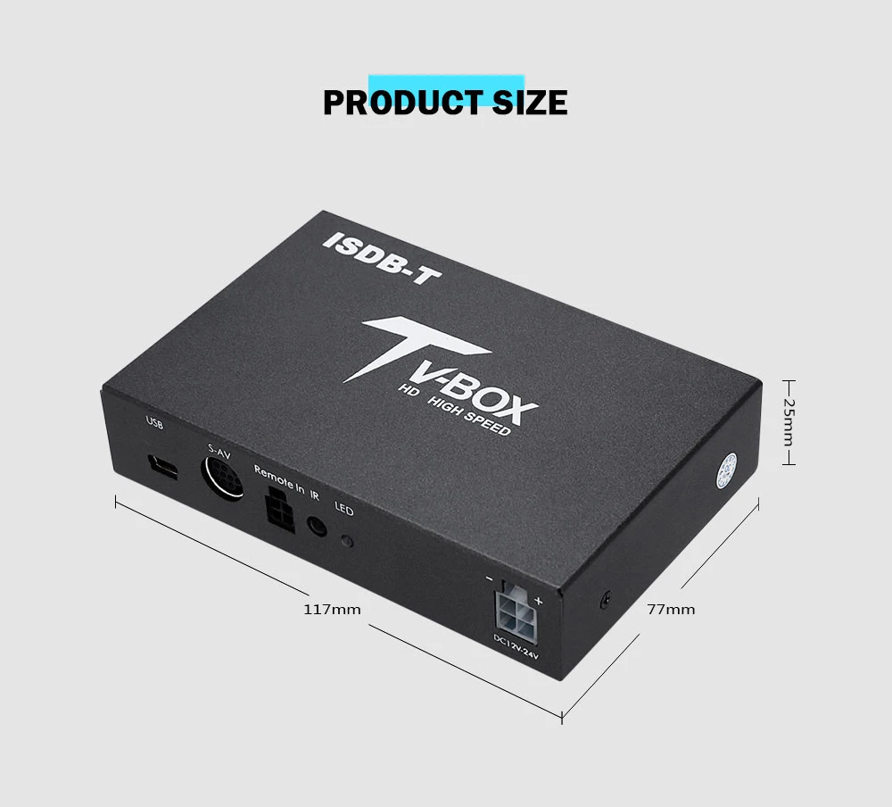 T518 автомобильный тв бокс ISDB T мобильный цифровой приемник Функция EPG HD UHF 2 антенны