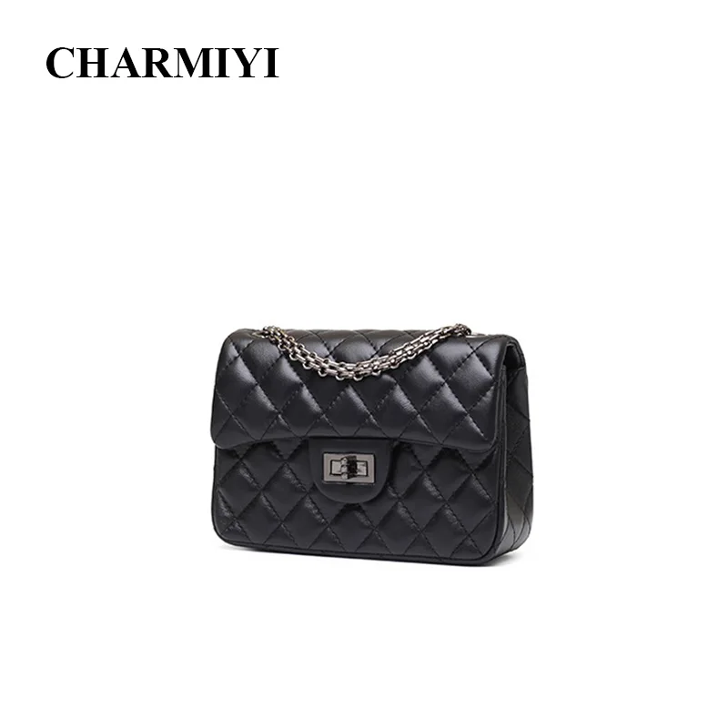 CHARMIYI 2018 Brand Designer Mini Women Real Leather Good Quality Chain Shoulder Bag Small Woman Messenger Bags Luxury Handbags