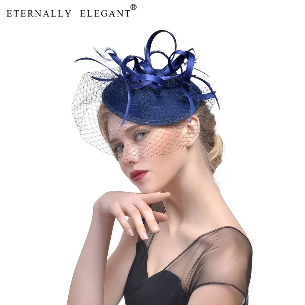 Fashion Fascinator Feather Wedding Cocktail Bridal Headwear Bridal Hair Accessories For Wedding Party Hats EL678