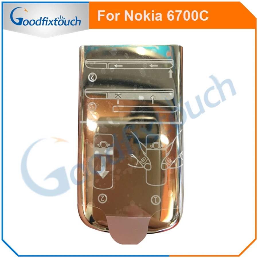 

For Nokia 6700 Classic 6700C Back Cover Mobile Phone Battery Cover Metal Rear Case Gold Silver Black Replacement Parts