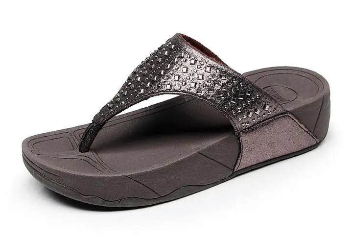 rhinestone slides  brown
