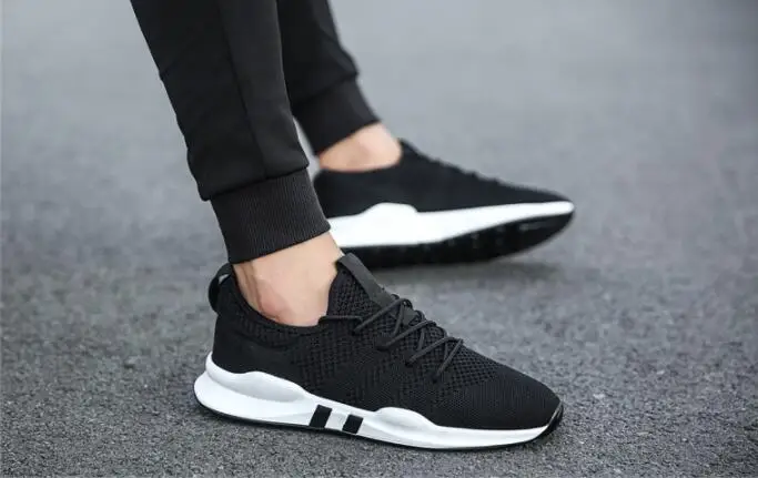 2019 новый сетки Для мужчин повседневная обувь легкая мужская обувь удобная дышащая прогулочная теннисные кроссовки