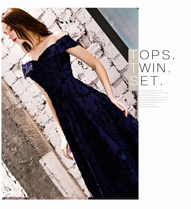 Kyunovia новые пикантные вечерние платья с открытыми плечами длинное платье А-силуэт вечернее платье халат, украшенный бисером De вечернее платье E13