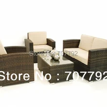 Новинка года Дизайн открытый ротанга патио диван Виктория