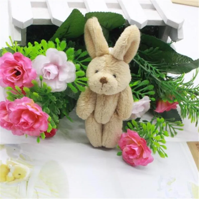 1PCS Mini 8CM Plush Joint Rabbit Toys 4 Color Choose Small Pendant DIY Soft Stuffed Bunny 1 1PCS Mini 8CM Plush Joint Rabbit Toys 4 Color Choose Small Pendant DIY Soft Stuffed Bunny 5