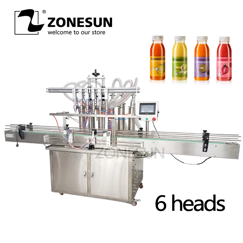 

ZONESUN Automatic Beverage Production Line Cans Beer Oil Water Juice Liquid Filling Machine With Conveyor PLC Control Send