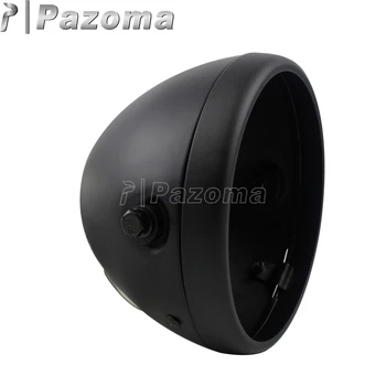 

Motorbike Universal 7" Round LED Headlight Mounting Motorcycle Headlamp Housing Bucket Trim Ring Matte Black Headlight Shell