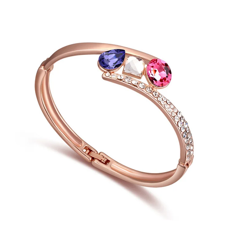

2015 Hot Gold Color Bracelets Bangles Made with Swarovski Elements Crystals from Swarovski for Women Joyas