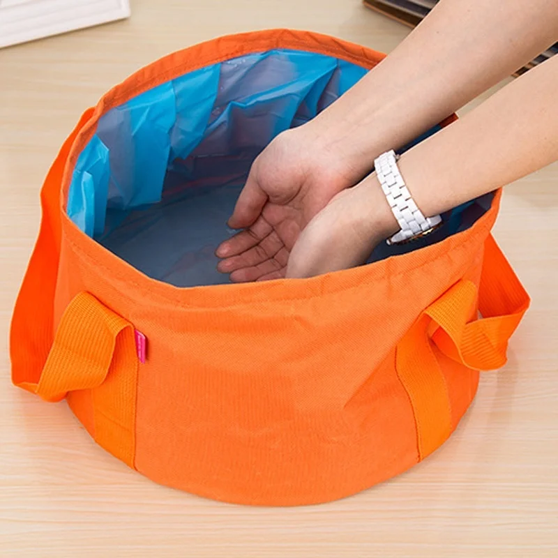 

1 pc 15L Portable Water Bag Large Capacity Folding Fishing Barrel Bucket Washing Sink Pot Thicken Travel Fishing Bucket