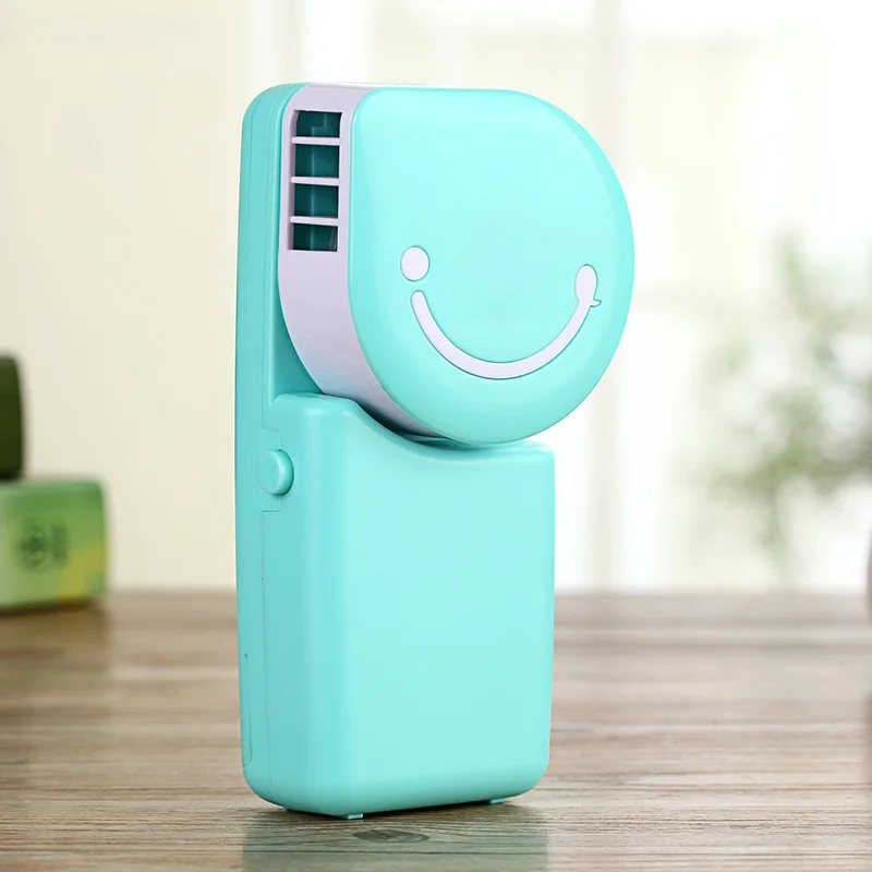 

New Smile Face Mini HandHeld Battery Rechargeable USB Fan Water Cooling Fan Portable Micro Cooler For Home Office Outdoor