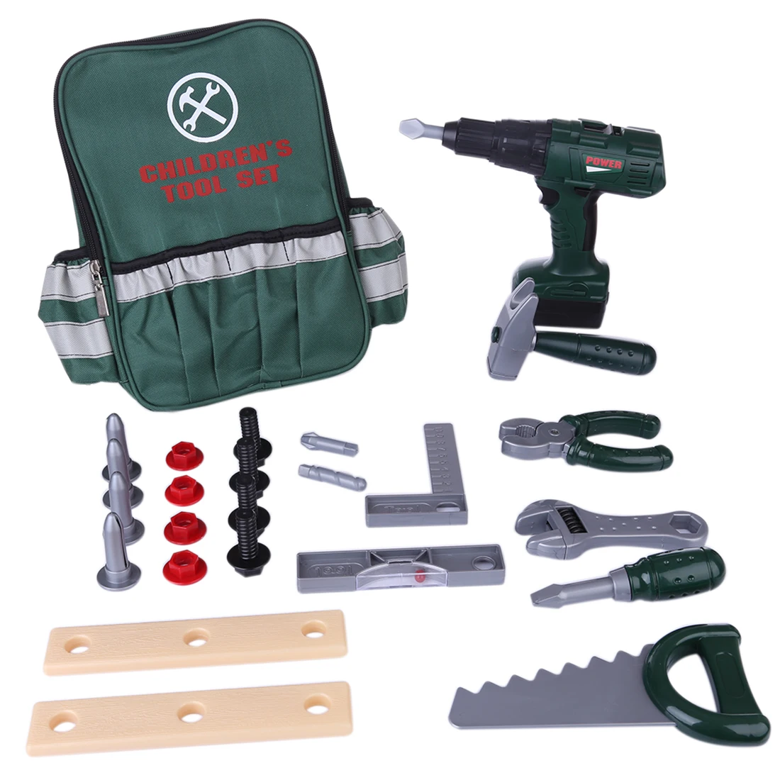 

23Pcs Children Educational Maintenance Tools Set Electric Simulation Tools Backpack Engineer Repair Pretend Play Tool Toys Gifts