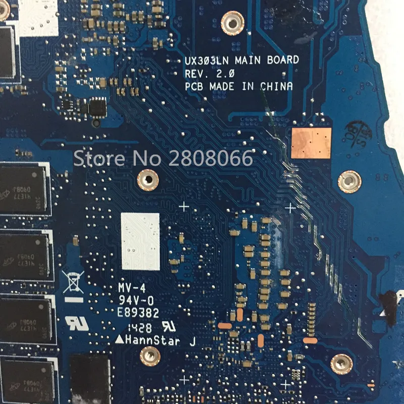 KEFU UX303LN For ASUS UX303LB UX303LA Laptop motherboard UX303LN mainboard REV2.0 i5-4210U 4GB RAM