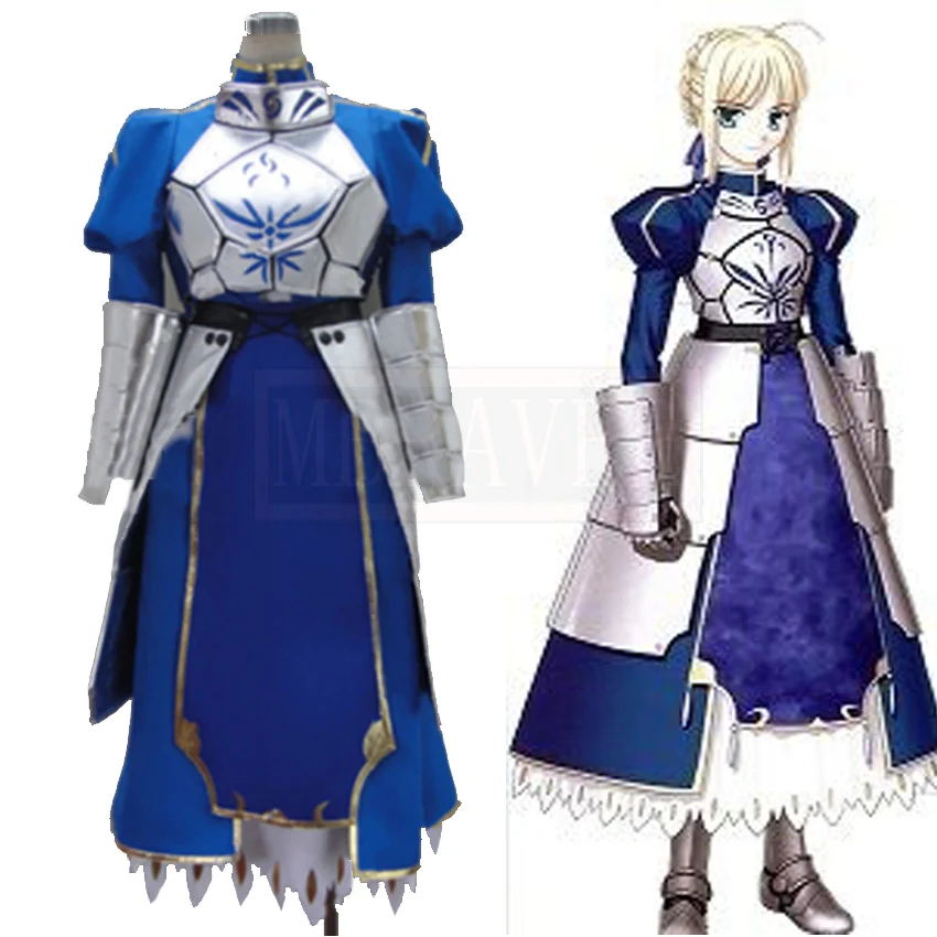 Fate zero/stay night saber Косплей Костюм Altria pendragon saber/king Arthur Pendragon костюмы для косплея на заказ