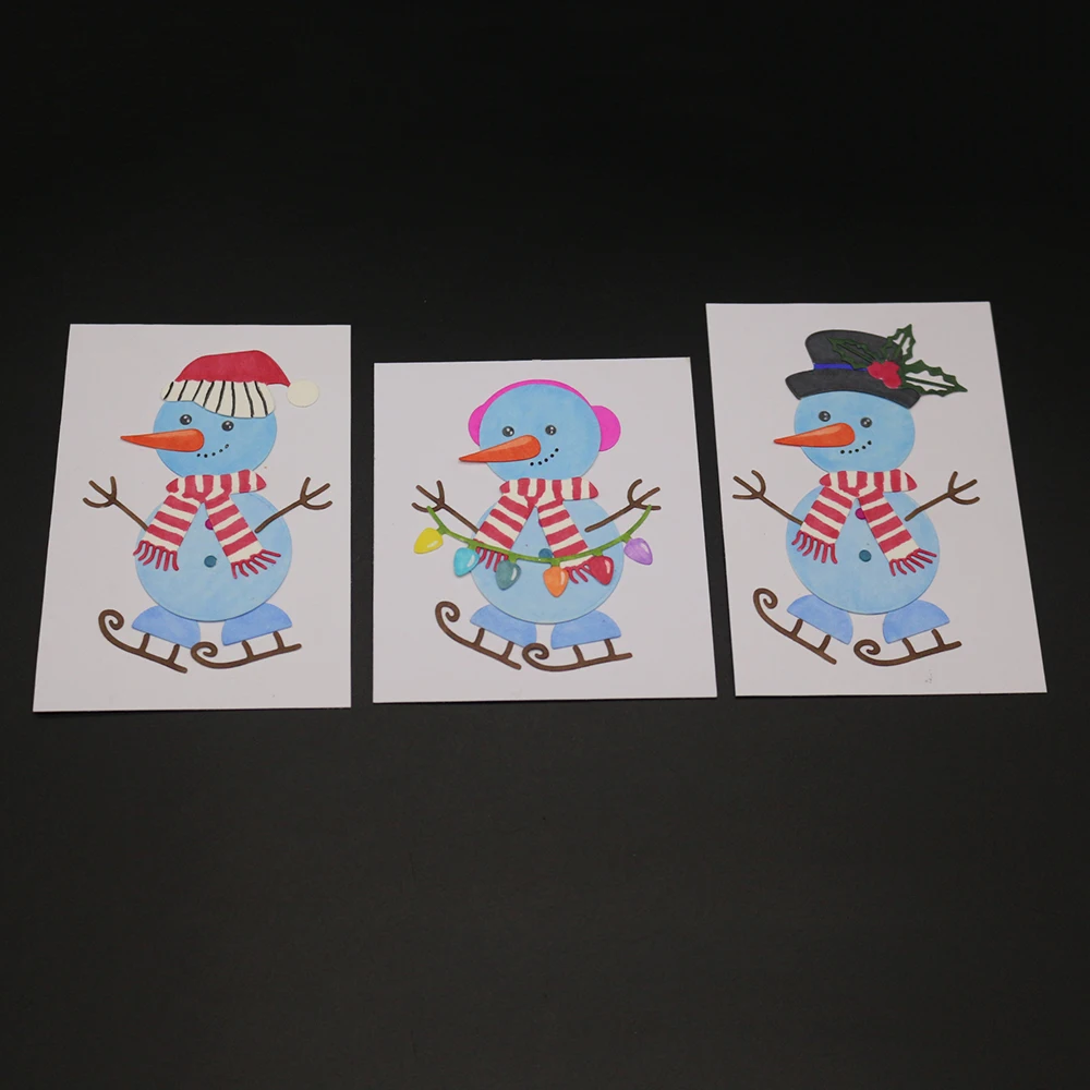  Cute Snowman Metal Cutting Die Scrapbooking Embossing Stencil Card Die For DIY Invitation Album Boo - 32963041449