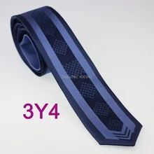 YIBEI coahella галстуки темно-синие границы геометрический горошек галстук мужской моды узкие галстуки 6 см жаккард Тканый тонкий шейный галстук человек