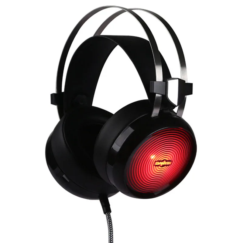 

Salar t19 Computer Headset LED Light Gaming Headphones with Mic Breathing Stereo Surround Over Ear Noise Canceling for PC Gamer