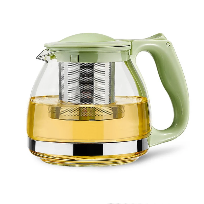 800 мл ручной заварник с фильтром термостойкие стеклянный чайник настойник из нержавеющей стали чайник чай оптом Pots посуда - Цвет: 02