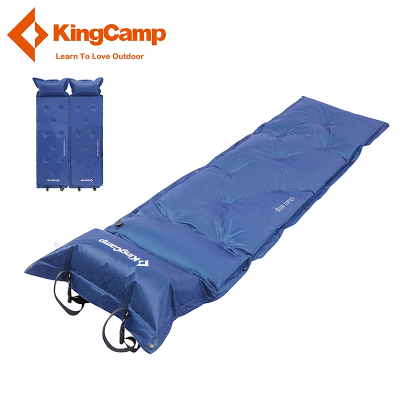

KingCamp Splicing Inflatable Sleeping Pad Camping Mat With Pillow Thick Damp-proof Durable Ultrlight air mattress for Outdoor