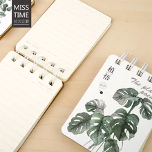 A7 мини растения дизайн спиральная записная книжка россыпью лист Дневник Книга время Органайзер Управляется Внутренняя переноска жесткая записная книжка с обложкой