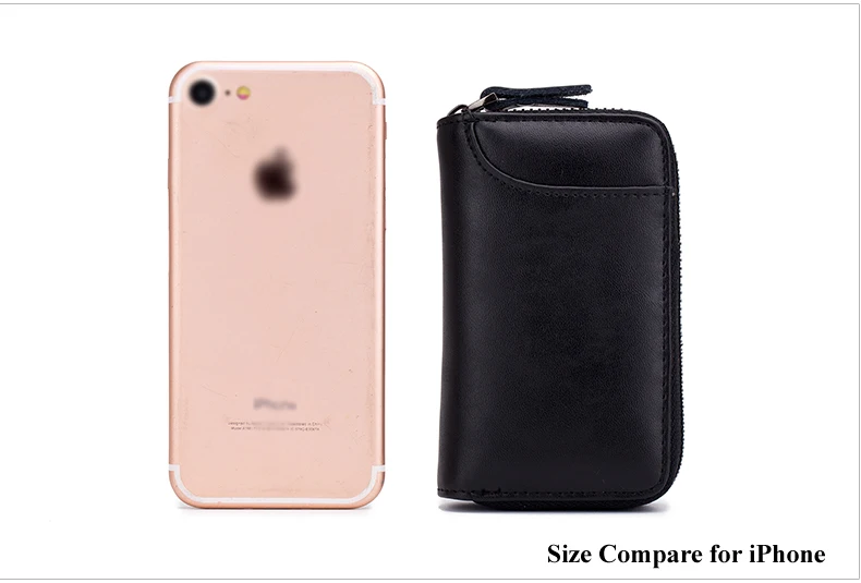 Lomelobo Split Leather Unisex Key Wallets Women KeyRing keychain Coin Purse Men Card Holder Organizer Multifunction Car Key Case HCL940 Details (09)
