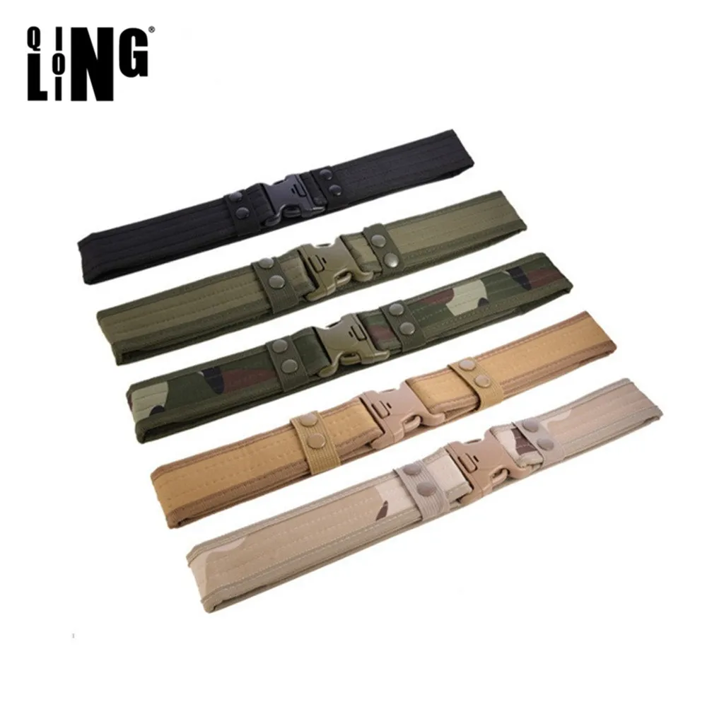 

2 Inch Airsoft Military Tactical Belt Unisex Durable Canvas Waist Material Hunting Outdoor Adjustable Waistband Military Gear