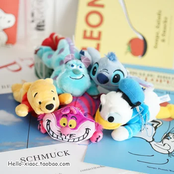 

1pc Stitch Donald duck Stuffed plush toys Monster Sullivan Soft Animal Cheshire Cat Toy for Girls Bags pendant Birthday Gifts