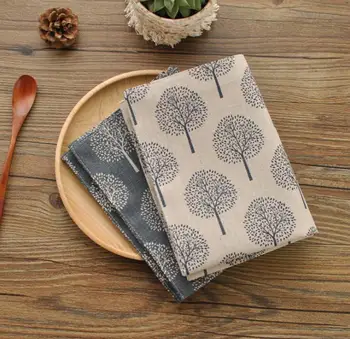 

New Cotton and linen napkin tea towel small tree pattern double placemat 40*30cm aesthetic elements(just tea towel)
