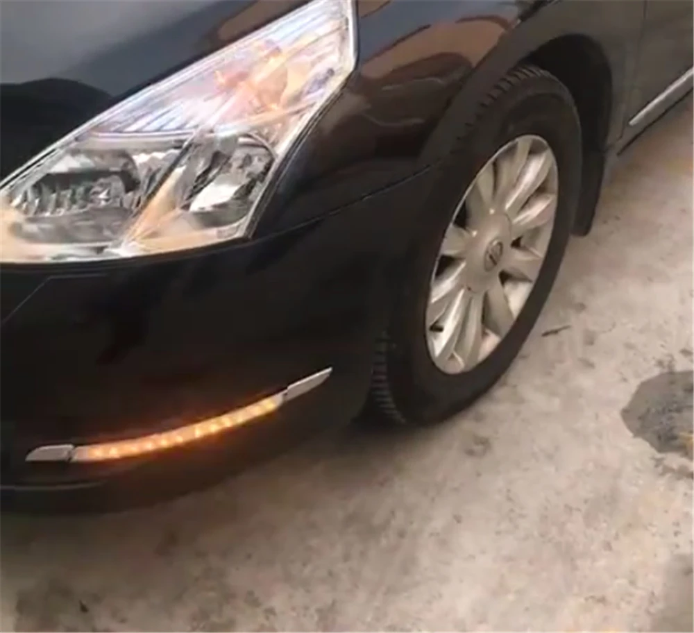 CSCSNL 2 шт. Светодиодный дневной светильник для Nissan Altima teana 2008 2009 2010 DRL с поворотником Дневной светильник водонепроницаемый противотуманный фонарь