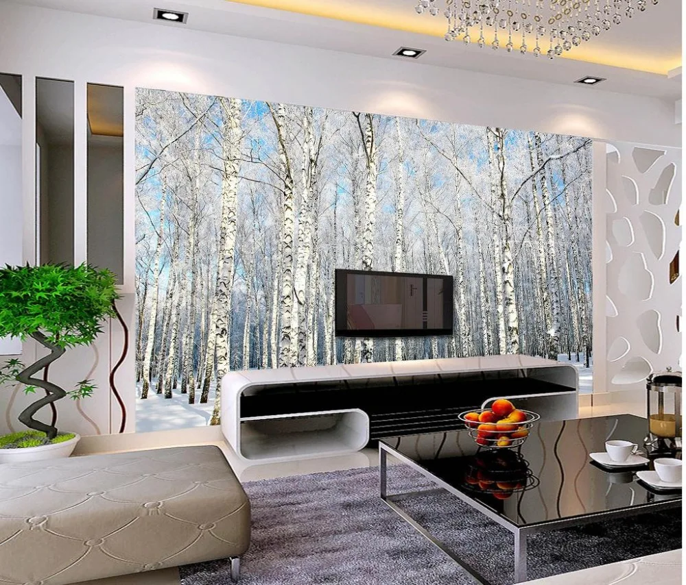 Online kopen wholesale sneeuw winter behang uit china sneeuw ...