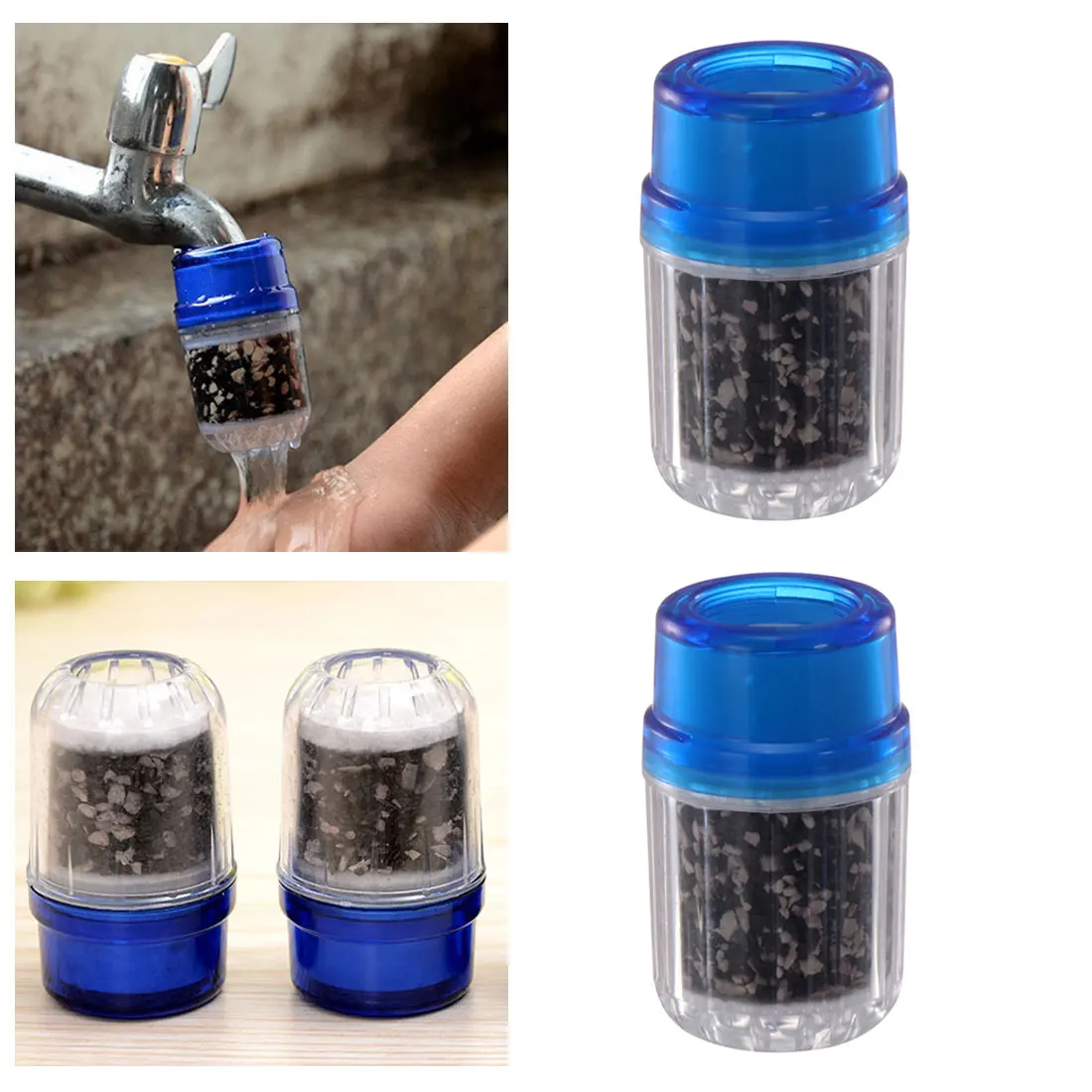 Home Kitchen Activated Carbon Water Filter Household Faucet Tap Water Purifier Remove Rust Sediment Filtering Suspended